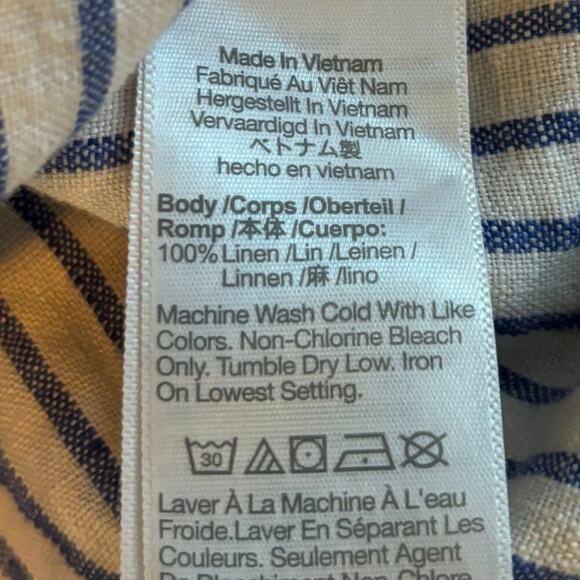 MADEWELL | Scoopneck 100% Linen Crop Tank Bluestone Size 2 - Picture 6 of 7